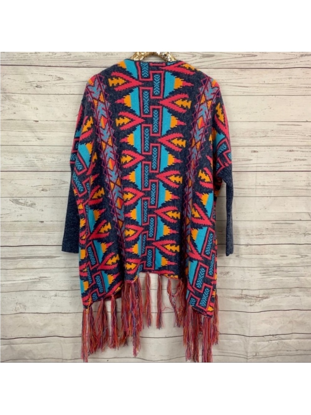 Panhandle Slim Powder River fringe boho sweater - Picture 2 of 5